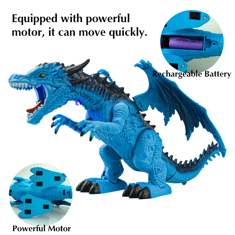 Remote Control Dinosaur Toy | Interactive LED Lights & Sounds
