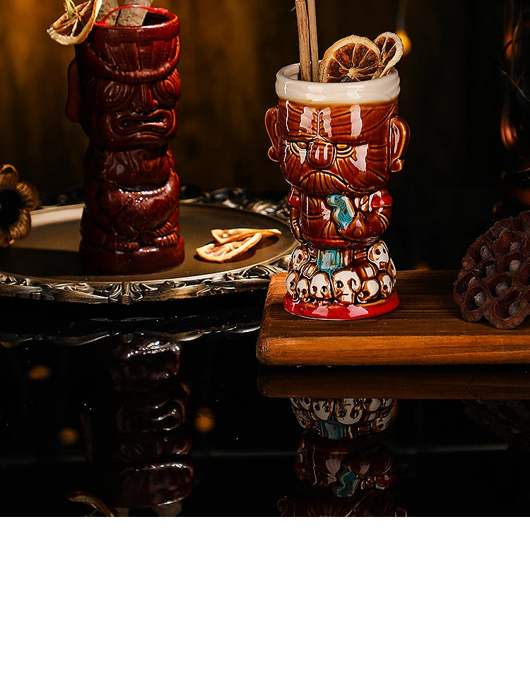 Creative Ceramic Bar Cups | Tiki Hawaiian Cocktail Glasses