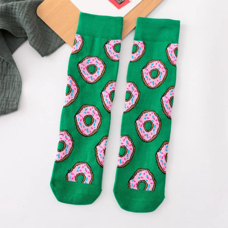 Calcetines Divertidos de Dibujos Animados de Comida para Hombre | Diseños de Aguacate y Hamburguesa