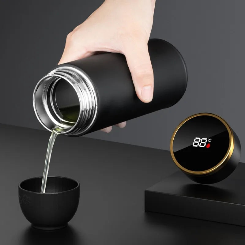 Smart LED Display Vacuum Tea Cup | Insulated Stainless Steel Bottle