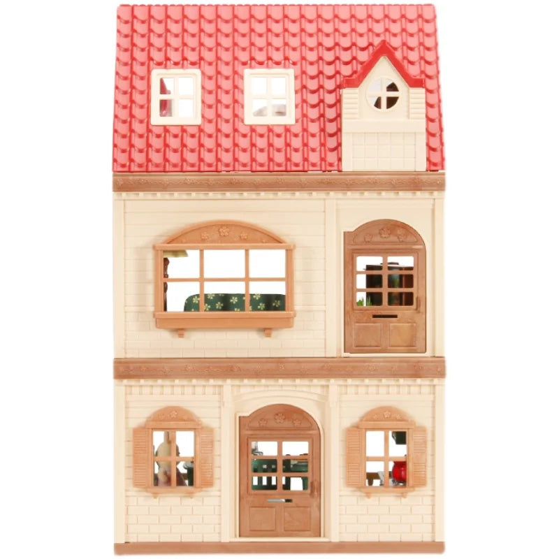 Double Story Villa Dollhouse | Enchanting Animal Play Set