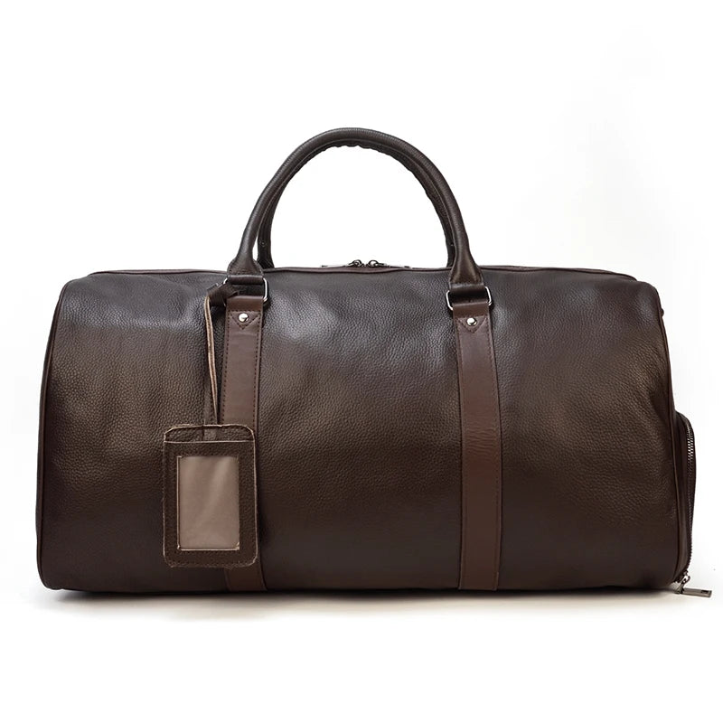 Luxury Genuine Leather Travel Bag for Men & Women | Versatile Duffle