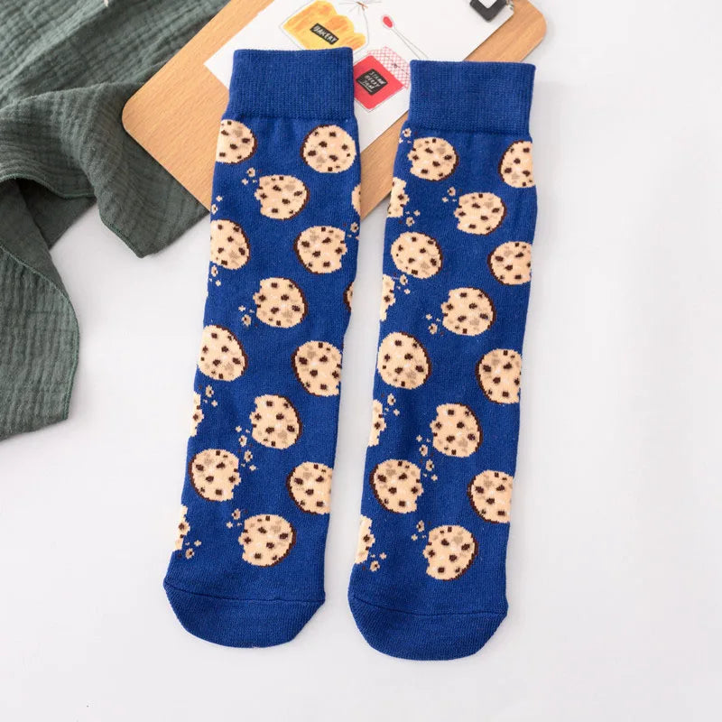 Calcetines Divertidos de Dibujos Animados de Comida para Hombre | Diseños de Aguacate y Hamburguesa