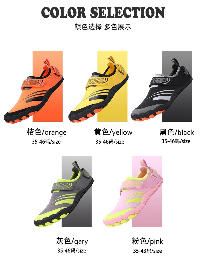 Unisex Swimming Water Shoes Men Barefoot Outdoor Beach Sandals Upstream Aqua Shoes Plus Size Nonslip River Sea Diving Sneakers