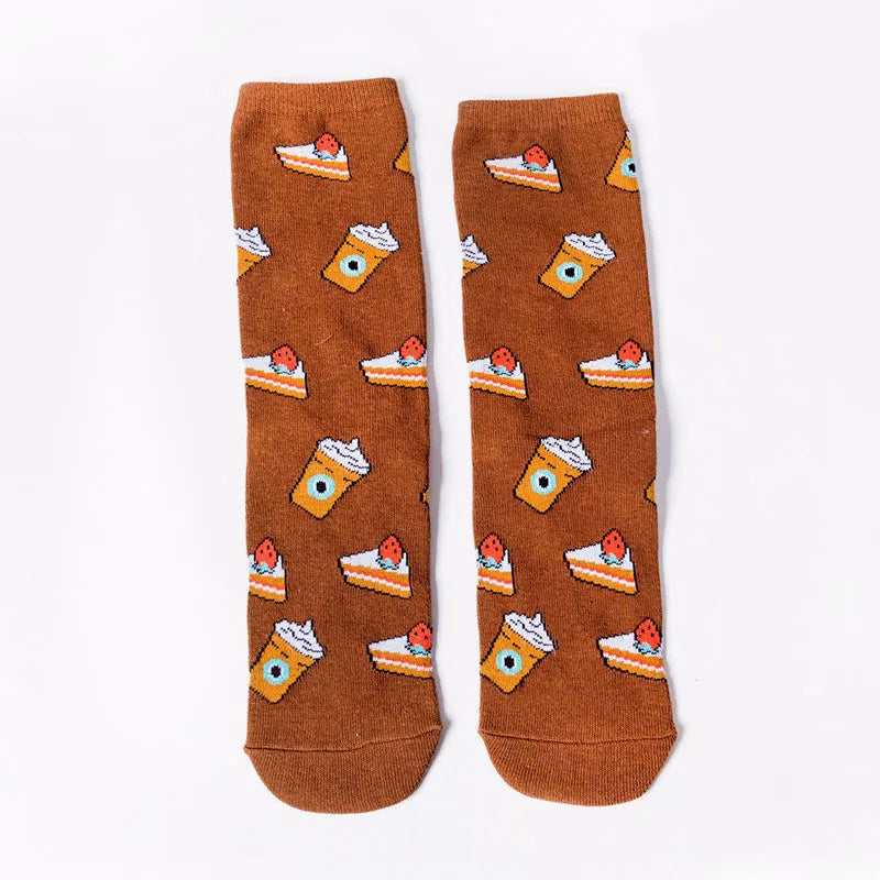 Calcetines Divertidos de Dibujos Animados de Comida para Hombre | Diseños de Aguacate y Hamburguesa