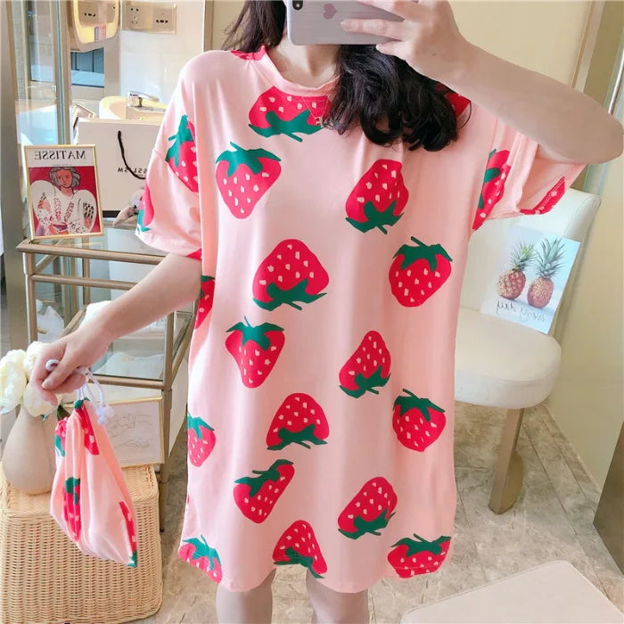 Cute Women's Short Sleeve Nightgown | Plus Size Sleepwear