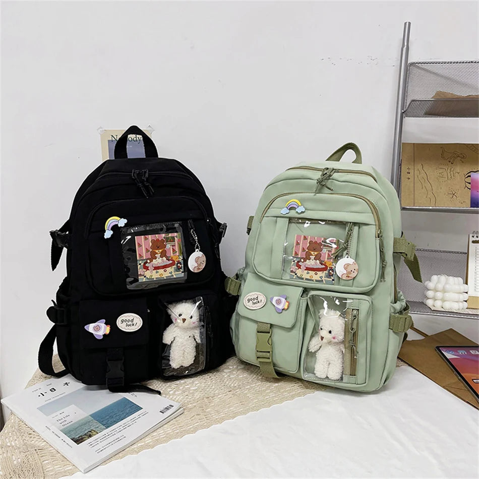 Mochila Bonita Impermeable para Mujer | Mochila Escolar con Múltiples Bolsillos