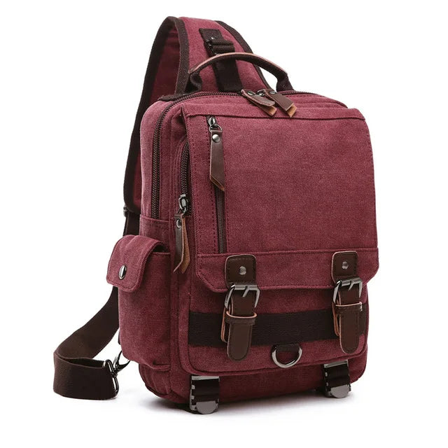 Versatile Small Canvas Backpack for Travel and School