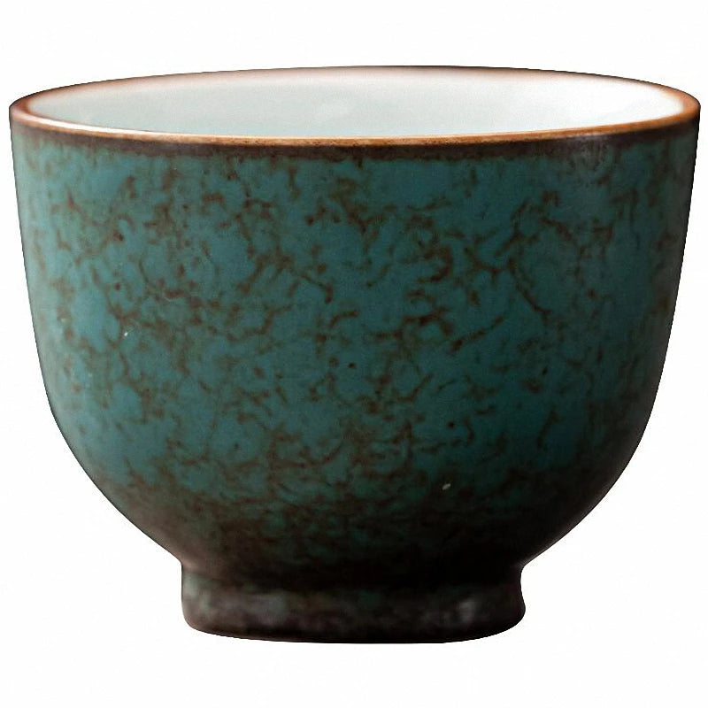 Turquoise Glaze Teacups | Traditional Ceramic Drinkware