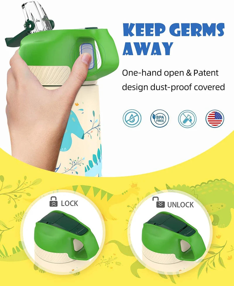 Vacuum Water Bottle for Children | BPA Free, Healthy Straw Design