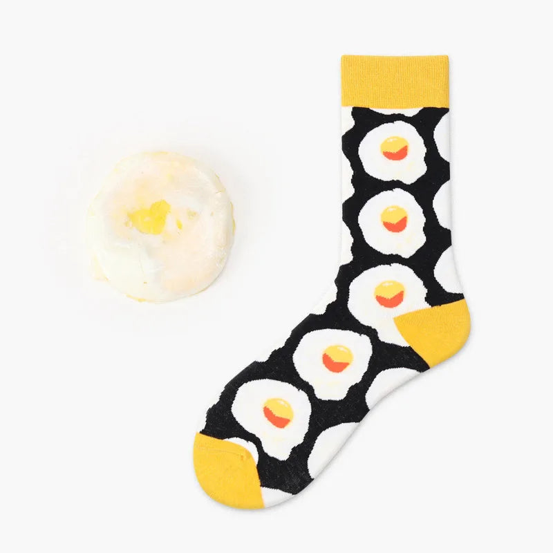 Calcetines Divertidos de Dibujos Animados de Comida para Hombre | Diseños de Aguacate y Hamburguesa