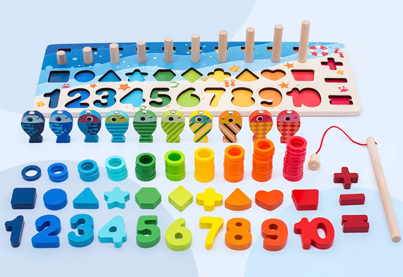 3D Montessori Arithmetic Fishing Toys | Fun Educational Playtime