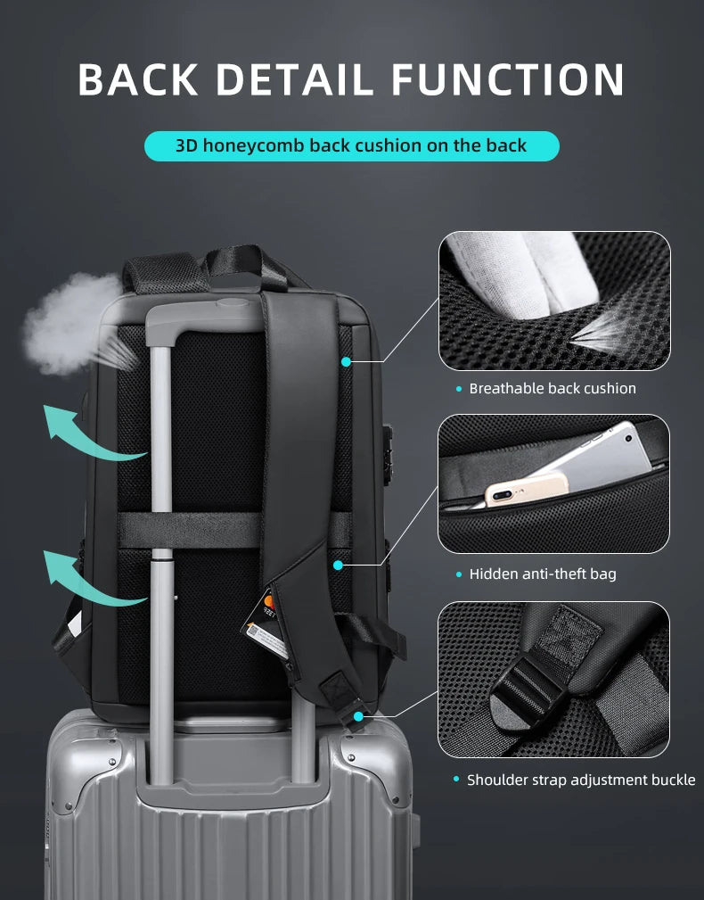 Waterproof Anti-Theft Laptop Backpack | USB Charging Business Bag