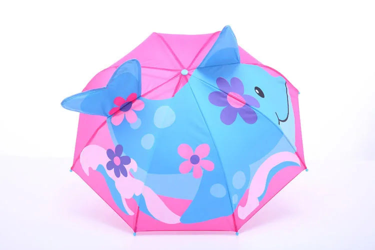 Cute Cartoon Children Umbrella | Fun 3D Ear Design for Kids