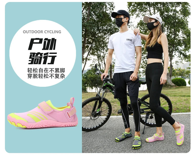 Unisex Swimming Water Shoes Men Barefoot Outdoor Beach Sandals Upstream Aqua Shoes Plus Size Nonslip River Sea Diving Sneakers