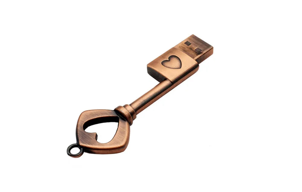 Creative Metal Love Heart USB Flash Drive | Stylish Memory Stick