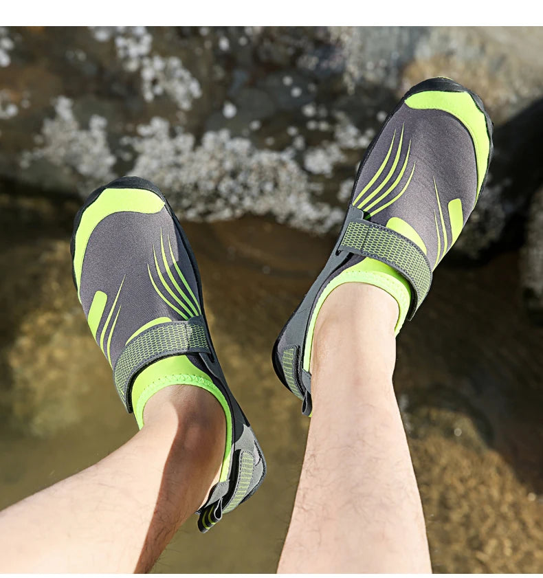 Unisex Swimming Water Shoes Men Barefoot Outdoor Beach Sandals Upstream Aqua Shoes Plus Size Nonslip River Sea Diving Sneakers