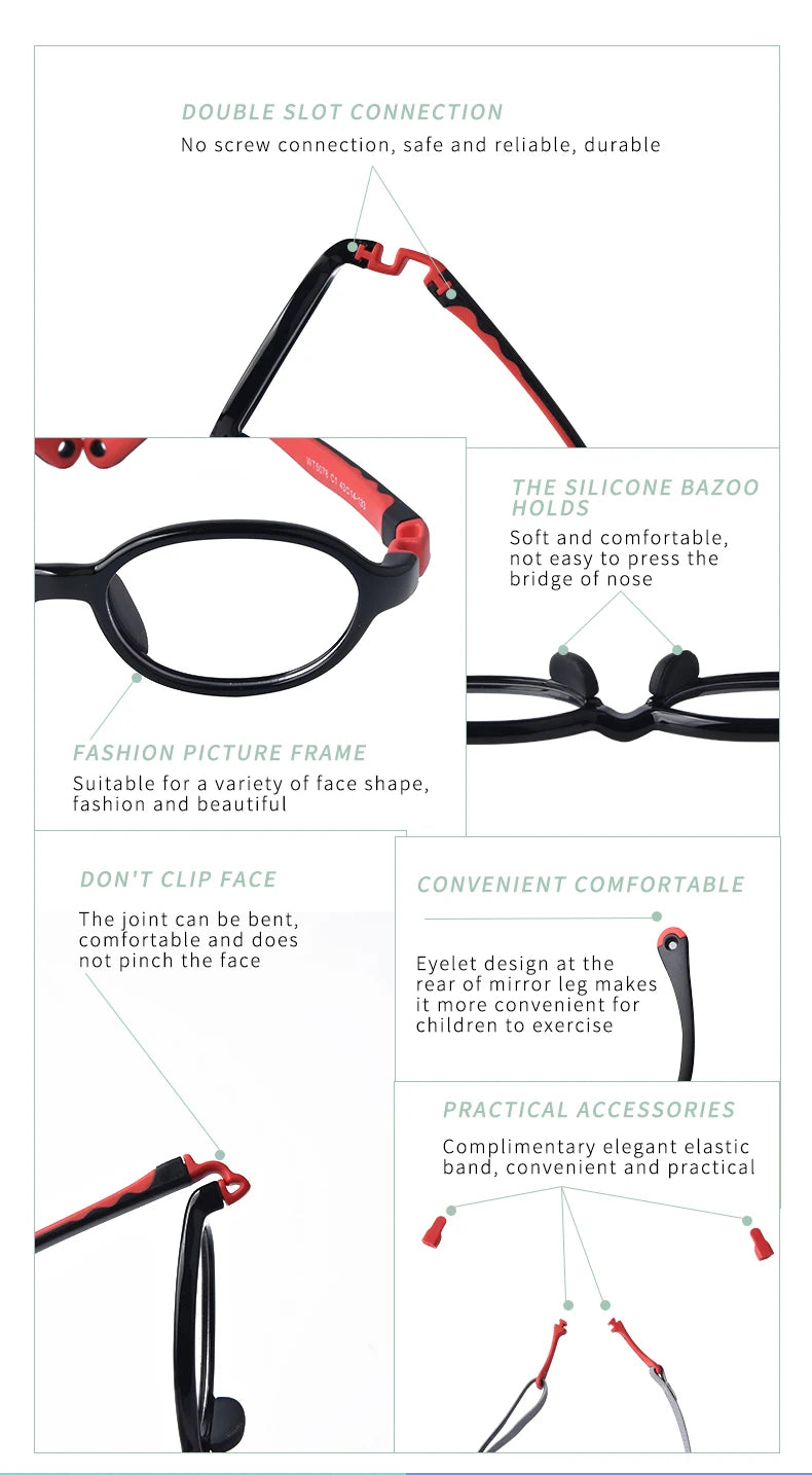 Children's Silicone Glasses Frames | Ultra-Light Myopia Glasses