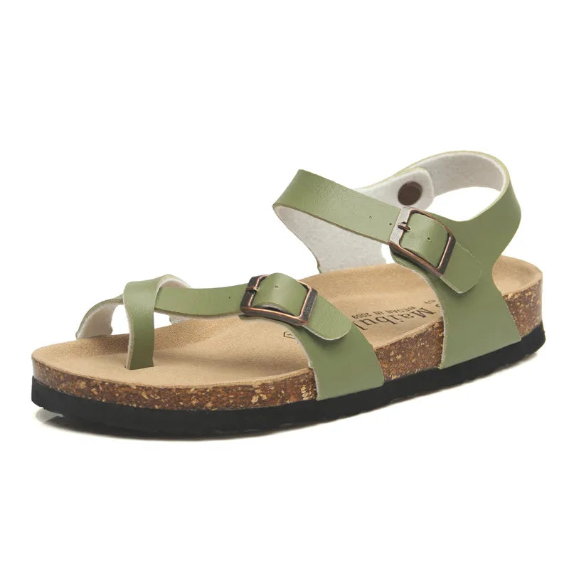 Fashion Casual Cork Sandals for Women | Summer Beach Gladiator Shoes