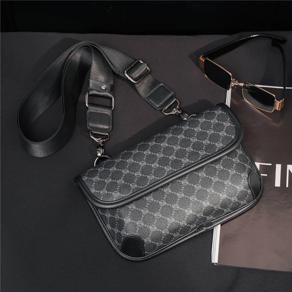 Stylish Men's PU Leather Crossbody Bag | Versatile Fashion Accessory