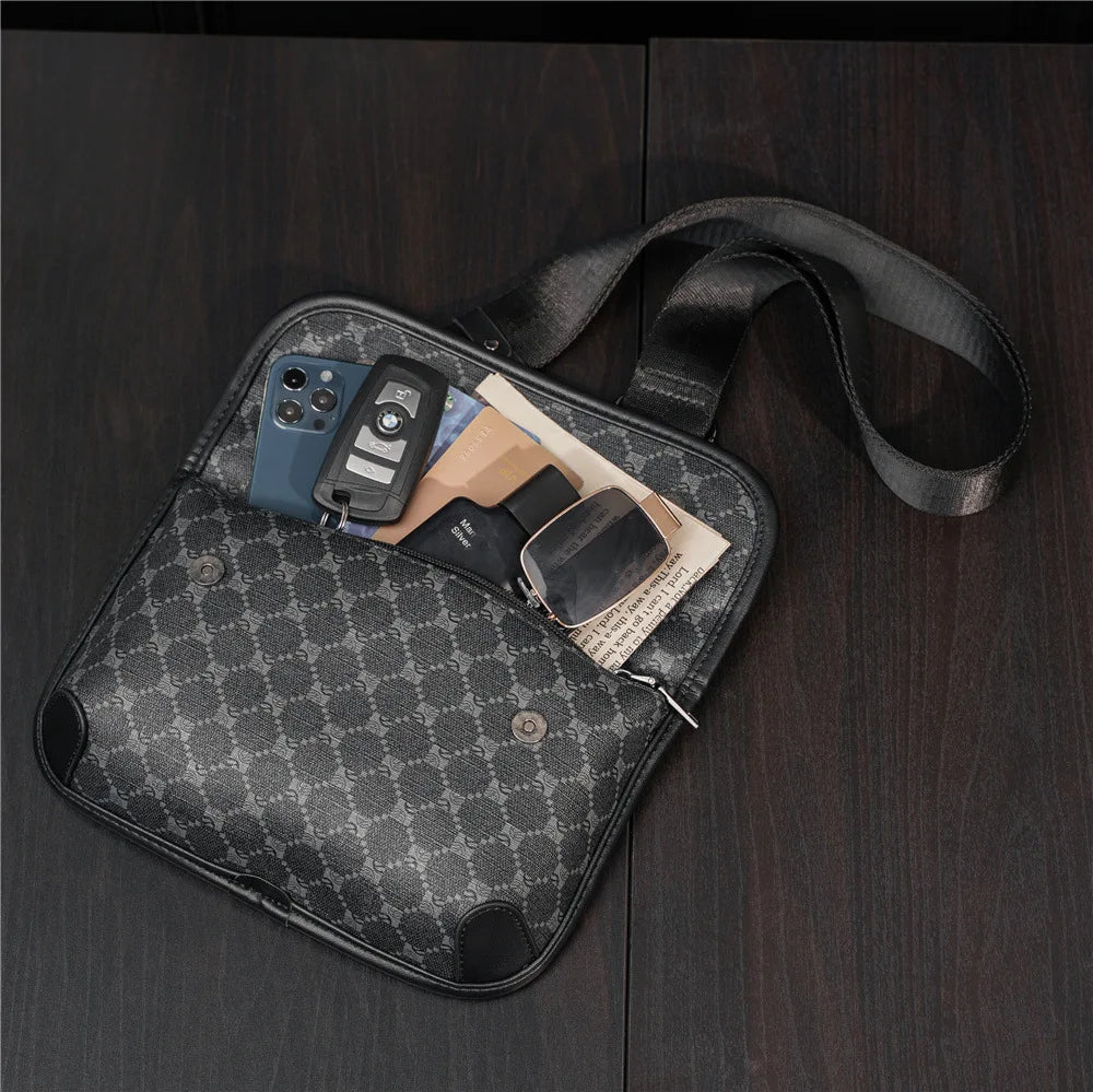 Stylish Men's PU Leather Crossbody Bag | Versatile Fashion Accessory