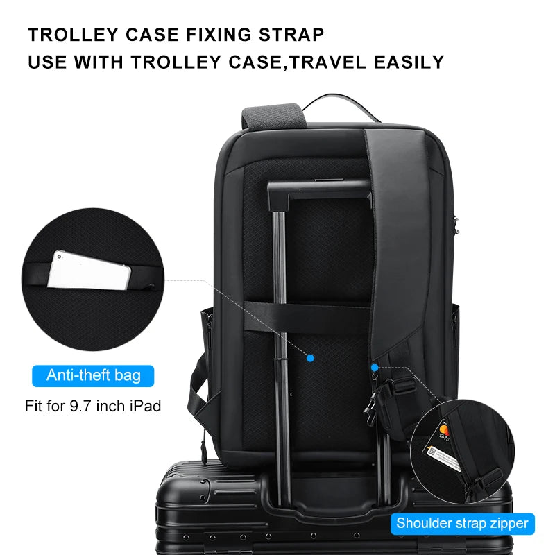 Waterproof Anti-Theft Men's Backpack for School & Travel