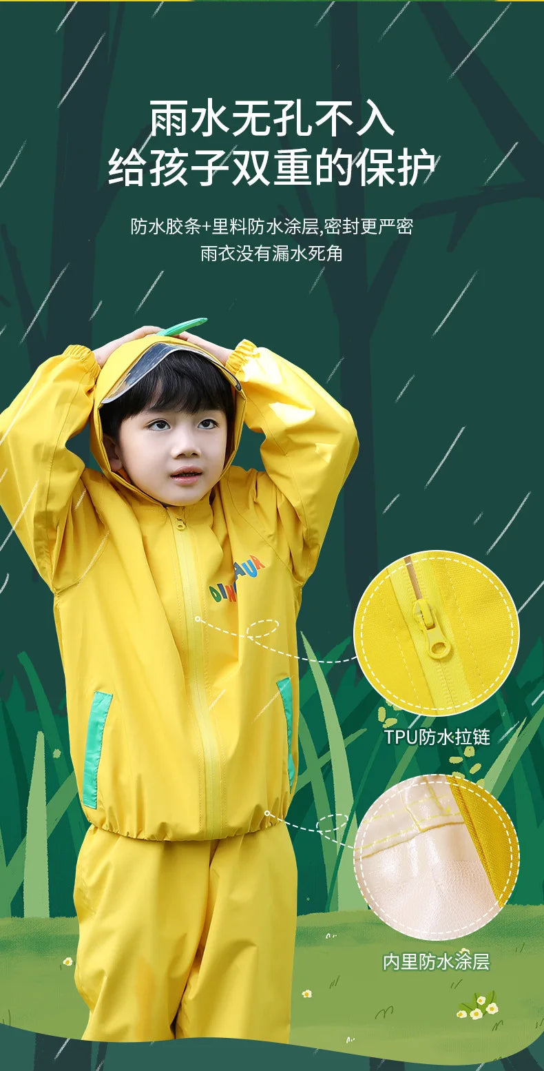 Children's Thickened Raincoat | Durable Outdoor Rain Gear