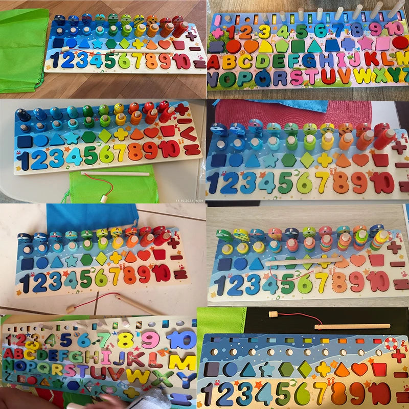 3D Montessori Educational Toy for Kids | Magnetic Fishing Shapes