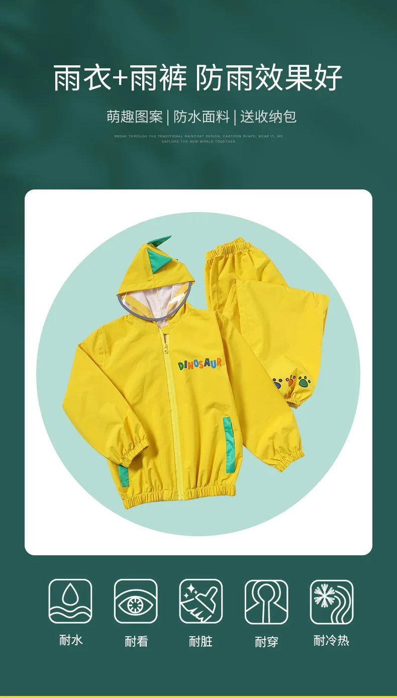Children's Thickened Raincoat | Durable Outdoor Rain Gear