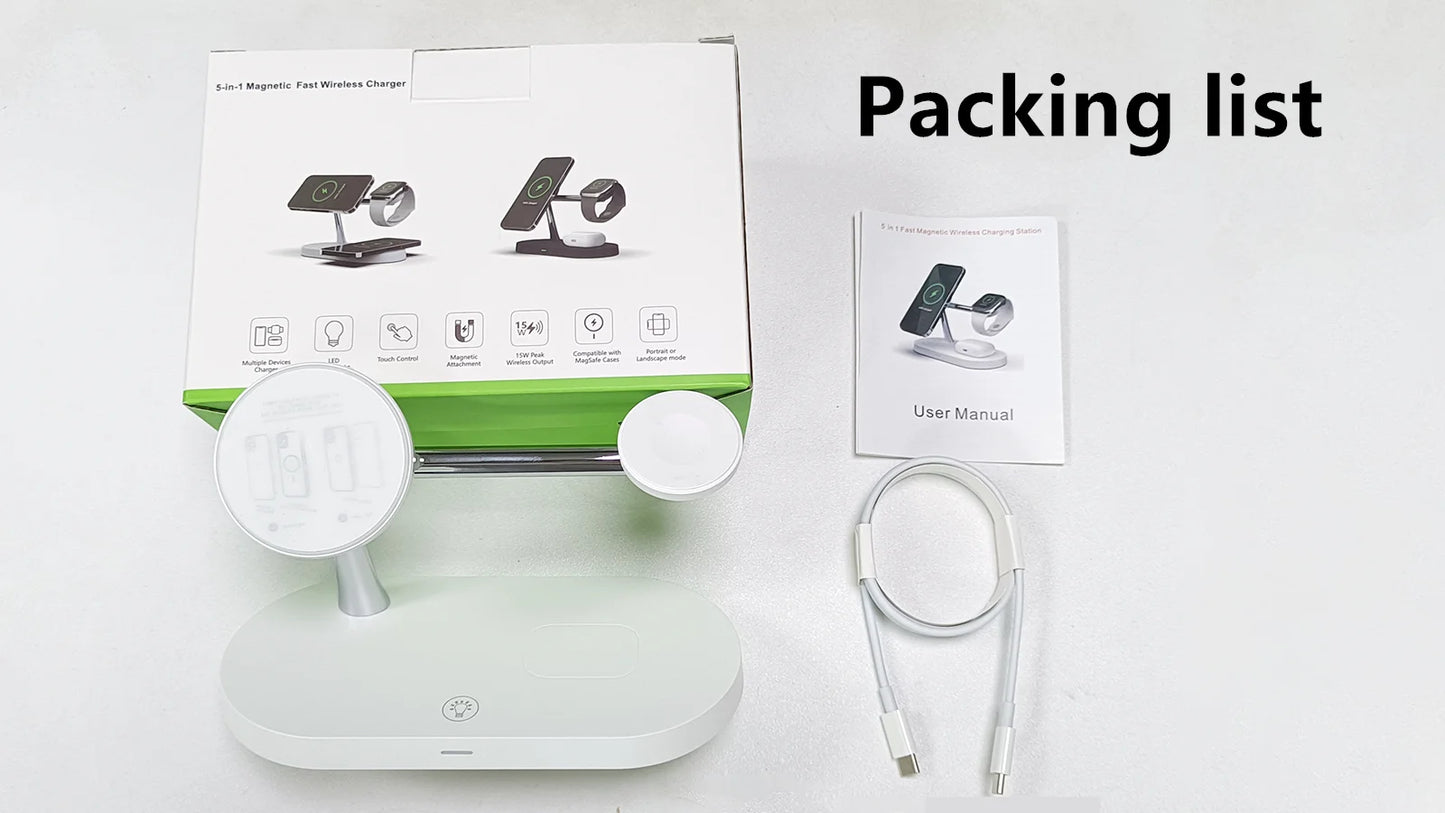 Foldable 3-in-1 Wireless Charging Station | Fast Charging & Travel Ready