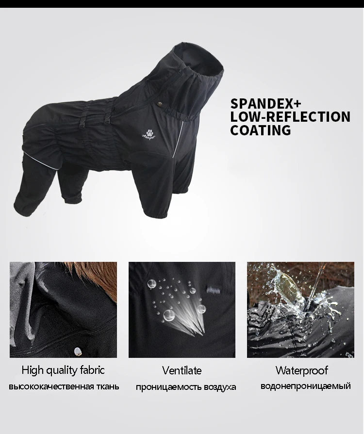Waterproof Dog Outdoor Jacket | Winter Warm Reflective Raincoat