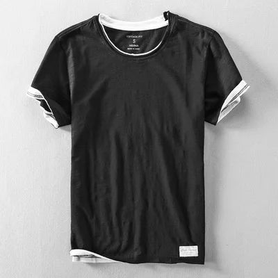 Summer Men's Bamboo Cotton Short Sleeve T-Shirt | Casual Comfort