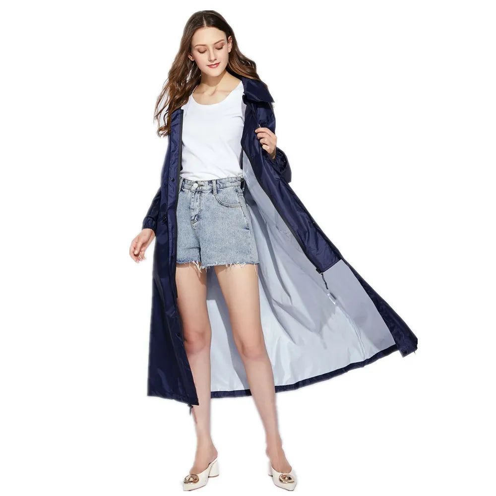 Breathable Waterproof Long Rain Coat Poncho for All Weather