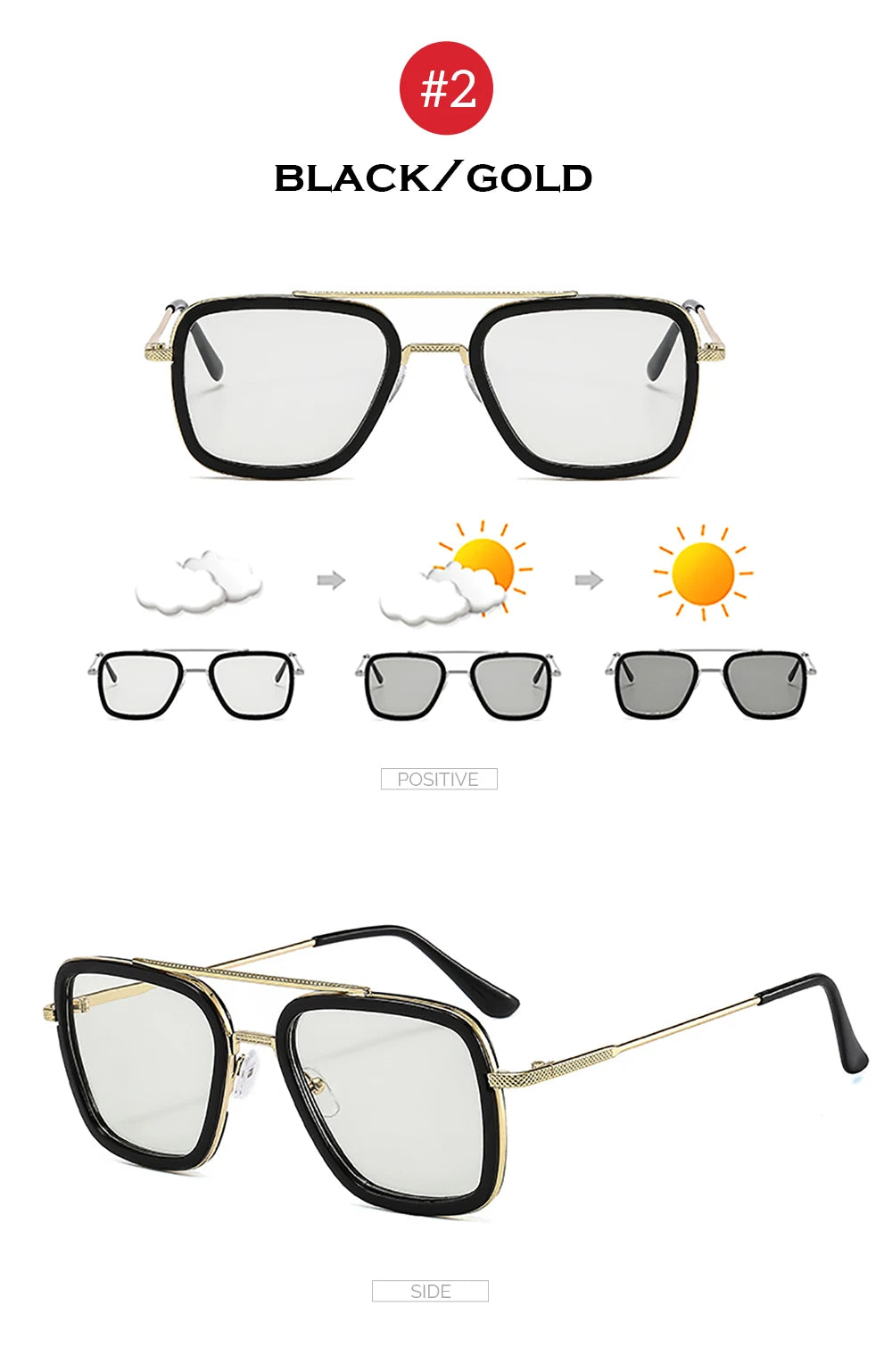 Square Photochromic Anti Blue Light Glasses | Stylish Unisex Eyewear