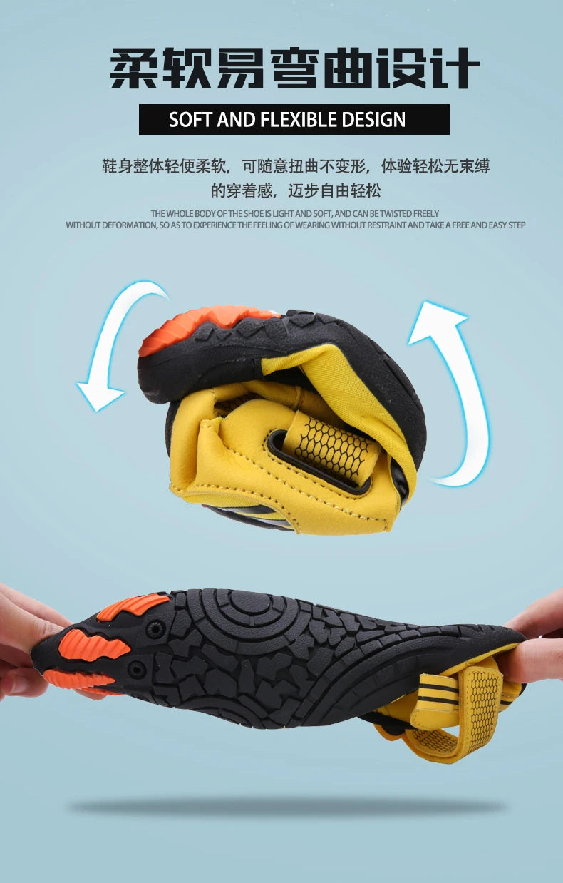 Unisex Swimming Water Shoes Men Barefoot Outdoor Beach Sandals Upstream Aqua Shoes Plus Size Nonslip River Sea Diving Sneakers