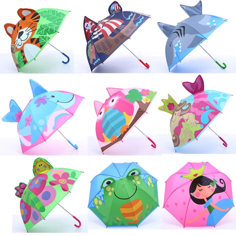 Cute Cartoon Children Umbrella | Fun 3D Ear Design for Kids