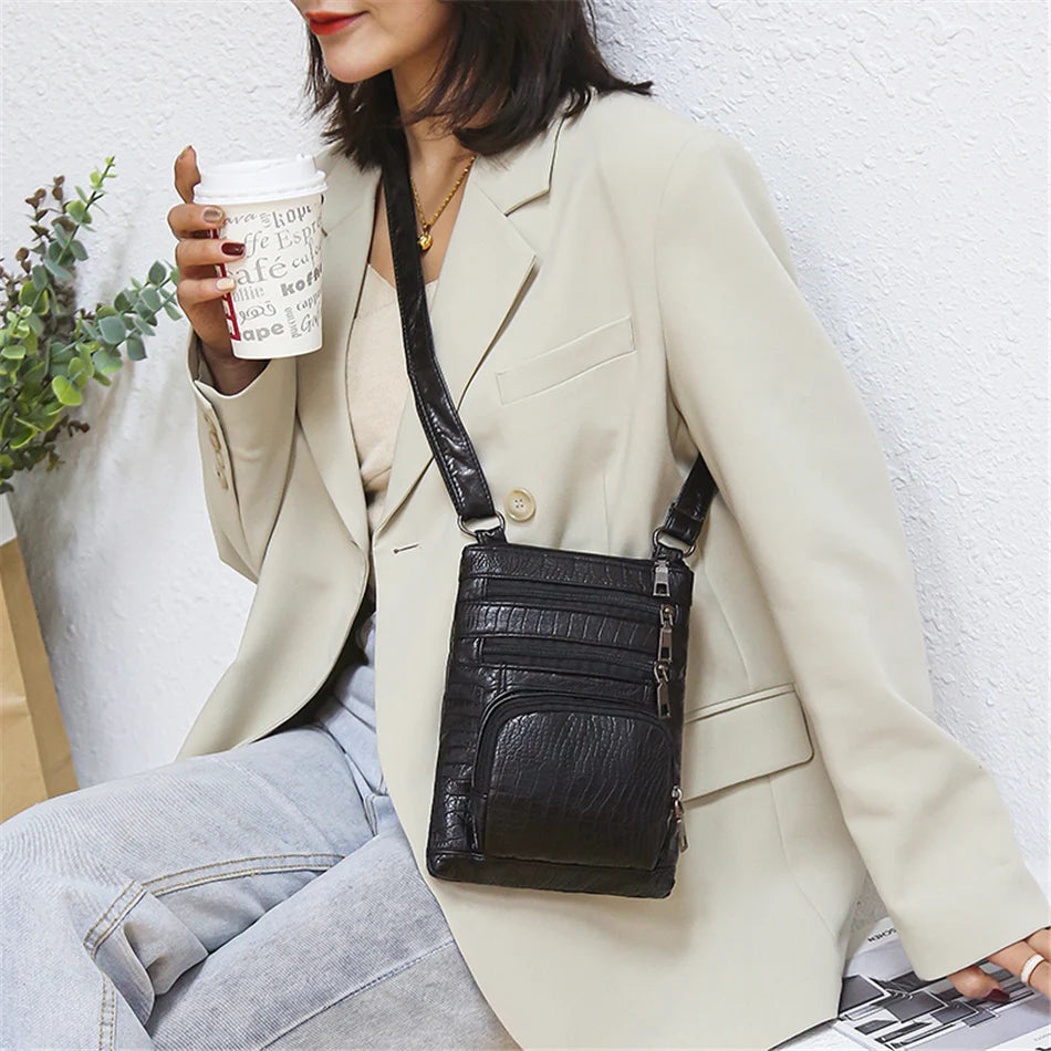 Bolso Bandolera con Múltiples Bolsillos para Mujer | Moderno y Versátil