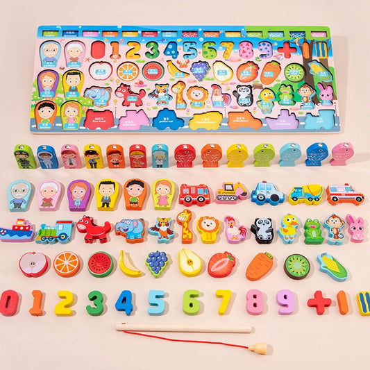 Juguete Educativo Montessori 3D para Niños | Formas de Pesca Magnéticas