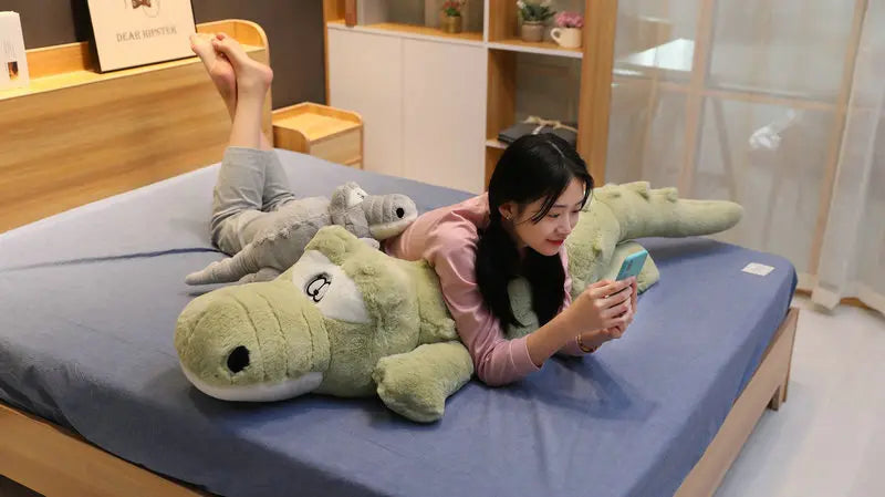 Lifelike Alligator Plush Toys | Soft Crocodile Filled Cushions