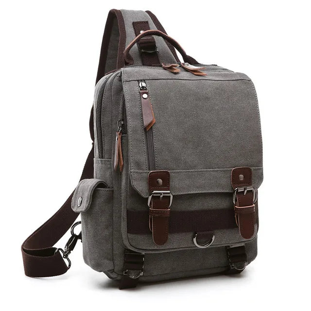Versatile Small Canvas Backpack for Travel and School