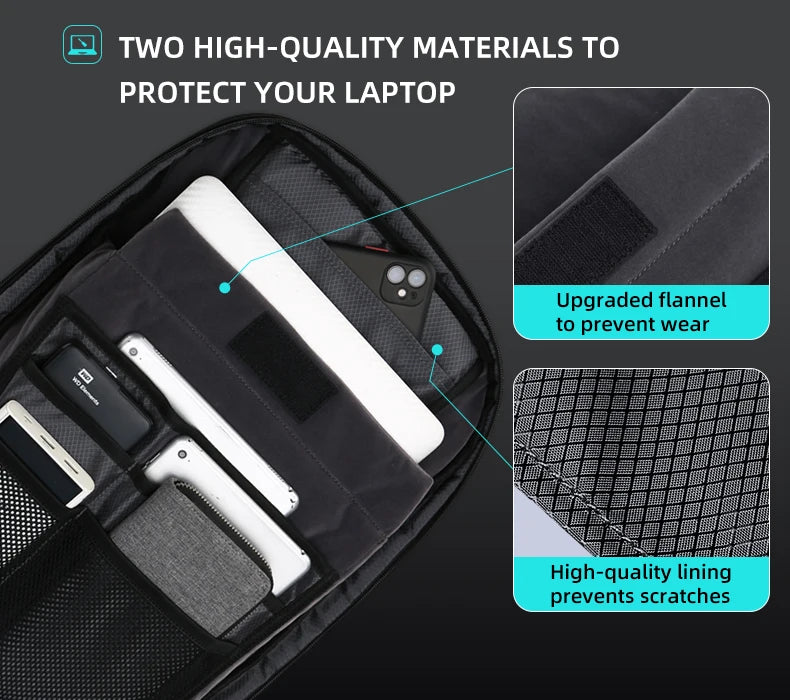 Waterproof Anti-Theft Men's Backpack for School & Travel