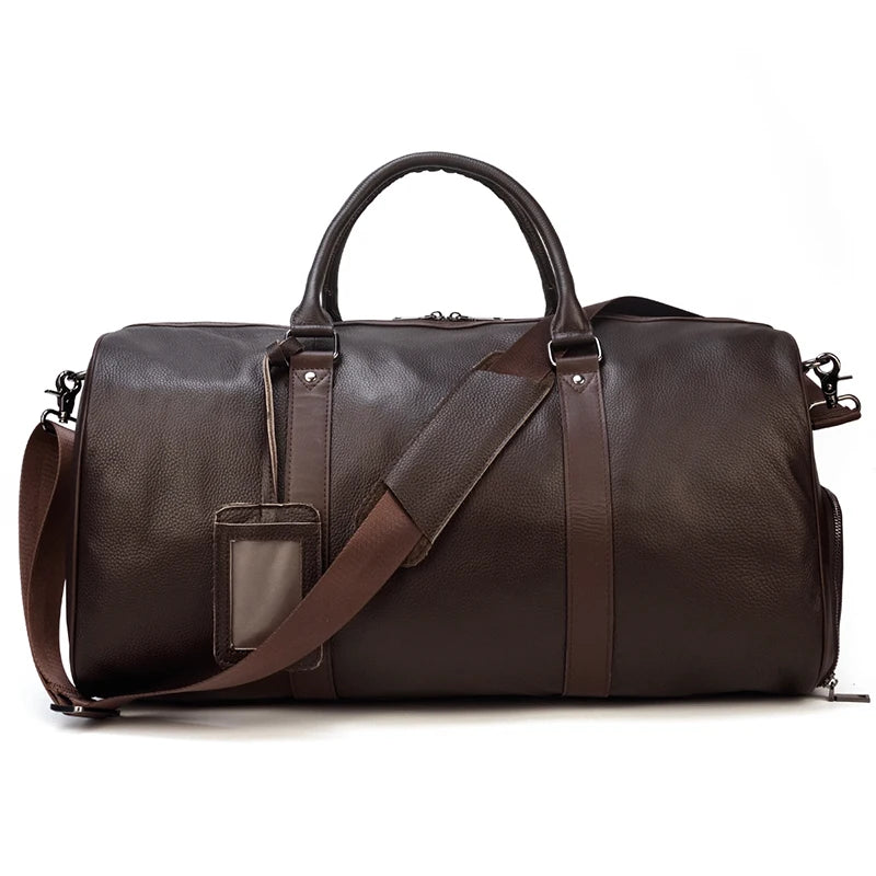 Luxury Genuine Leather Travel Bag for Men & Women | Versatile Duffle