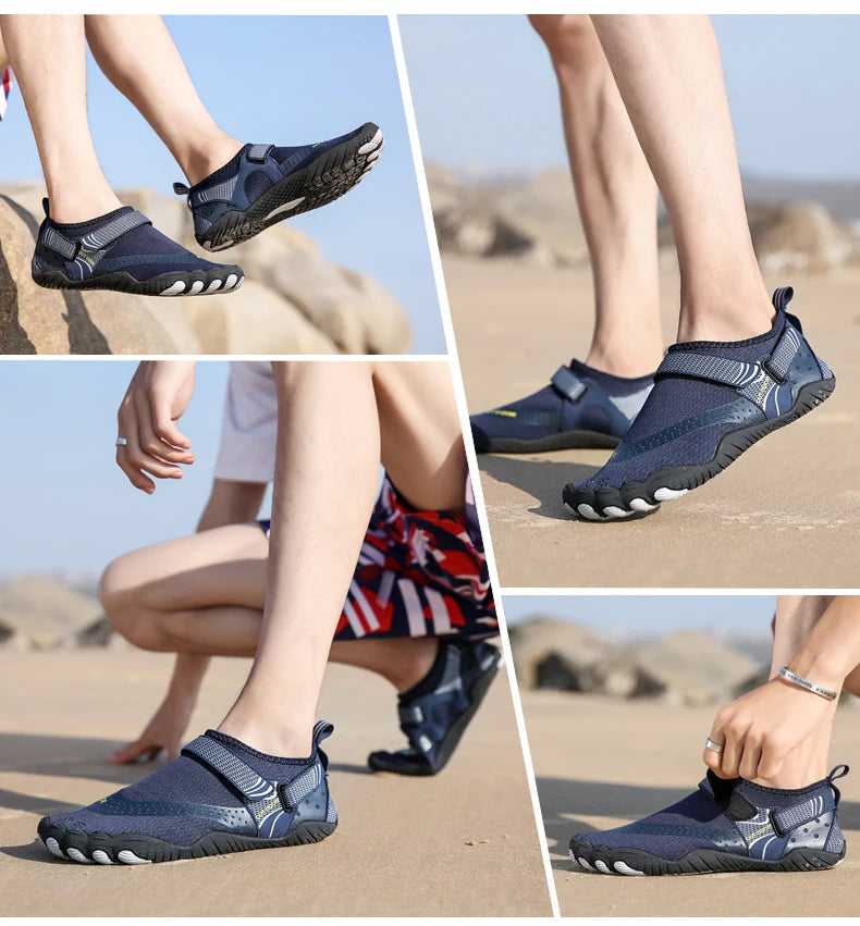 Unisex Swimming Water Shoes Men Barefoot Outdoor Beach Sandals Upstream Aqua Shoes Plus Size Nonslip River Sea Diving Sneakers