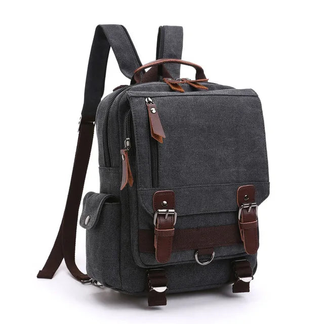 Versatile Small Canvas Backpack for Travel and School