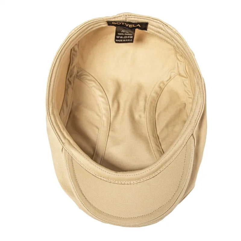 Men's Stylish Cotton Flat Cap | Casual Ivy Baker Boy Hat