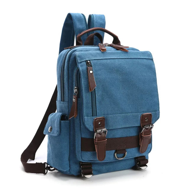 Versatile Small Canvas Backpack for Travel and School