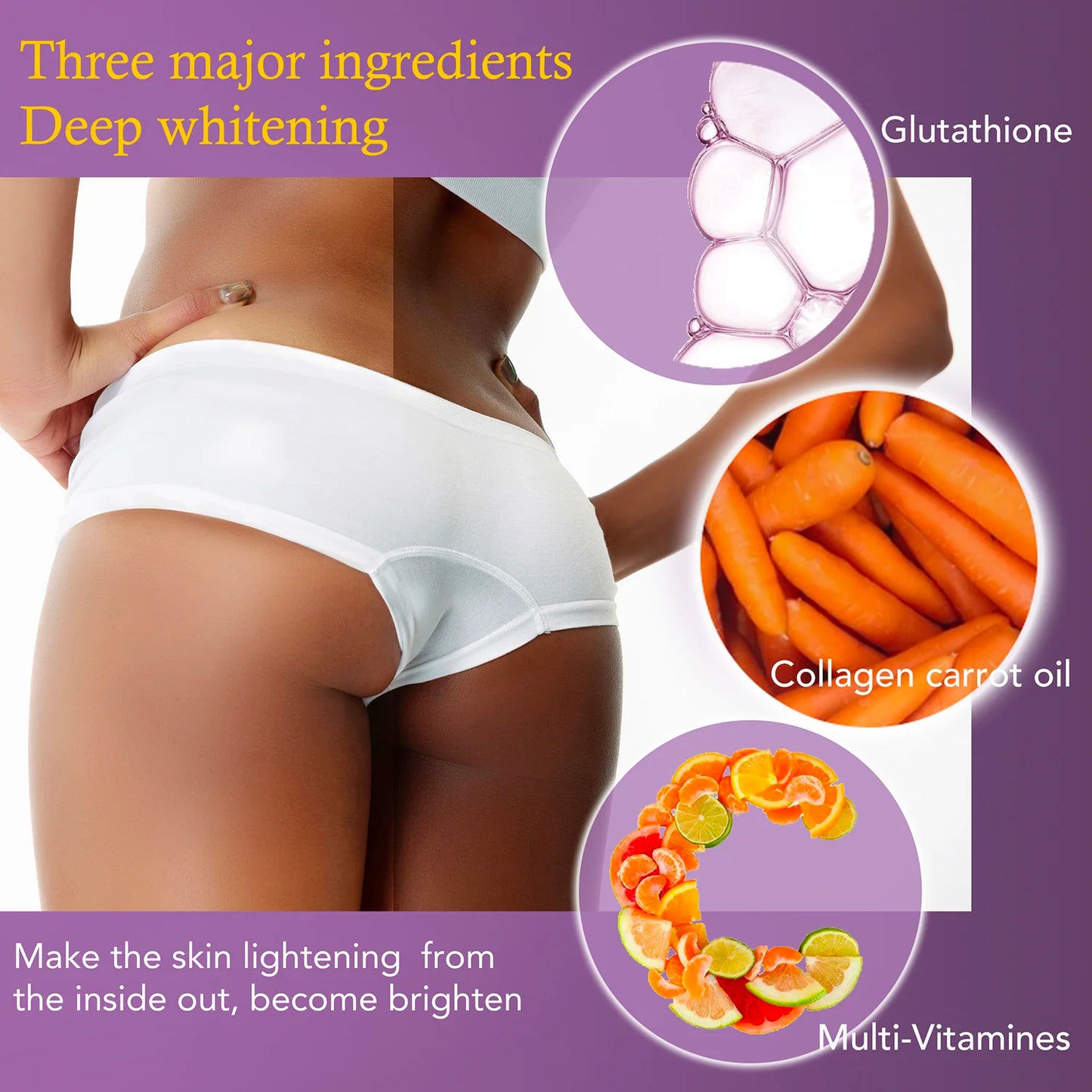 Whitening Body Lotion for Dark Spots | Collagen & Carrot Oil
