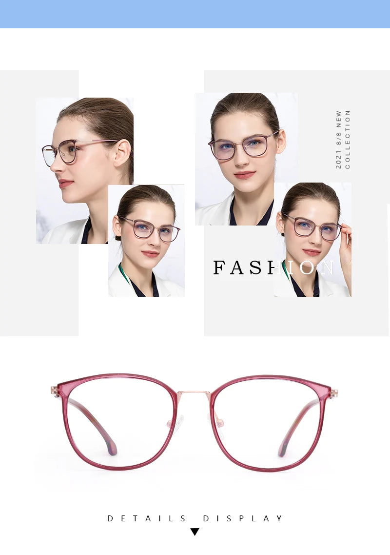 Lightweight Blue Light Blocking Glasses for Women | Anti Eyestrain Eyewear