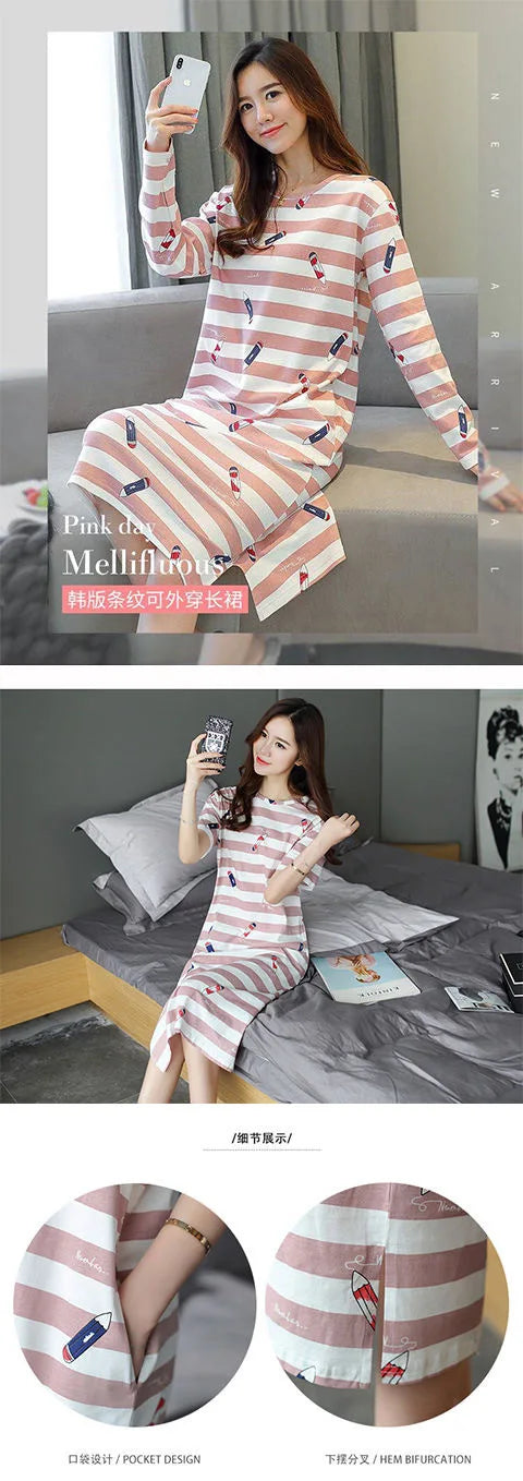 Cute Women's Short Sleeve Nightgown | Plus Size Sleepwear