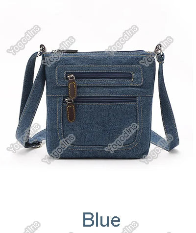 Vintage Denim Crossbody Bag | Stylish Women's Messenger Handbag